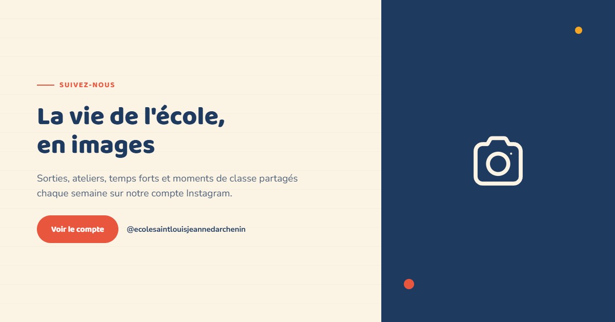 Suivez-nous sur Instagram : @ecolesaintlouisjeannedarchenin